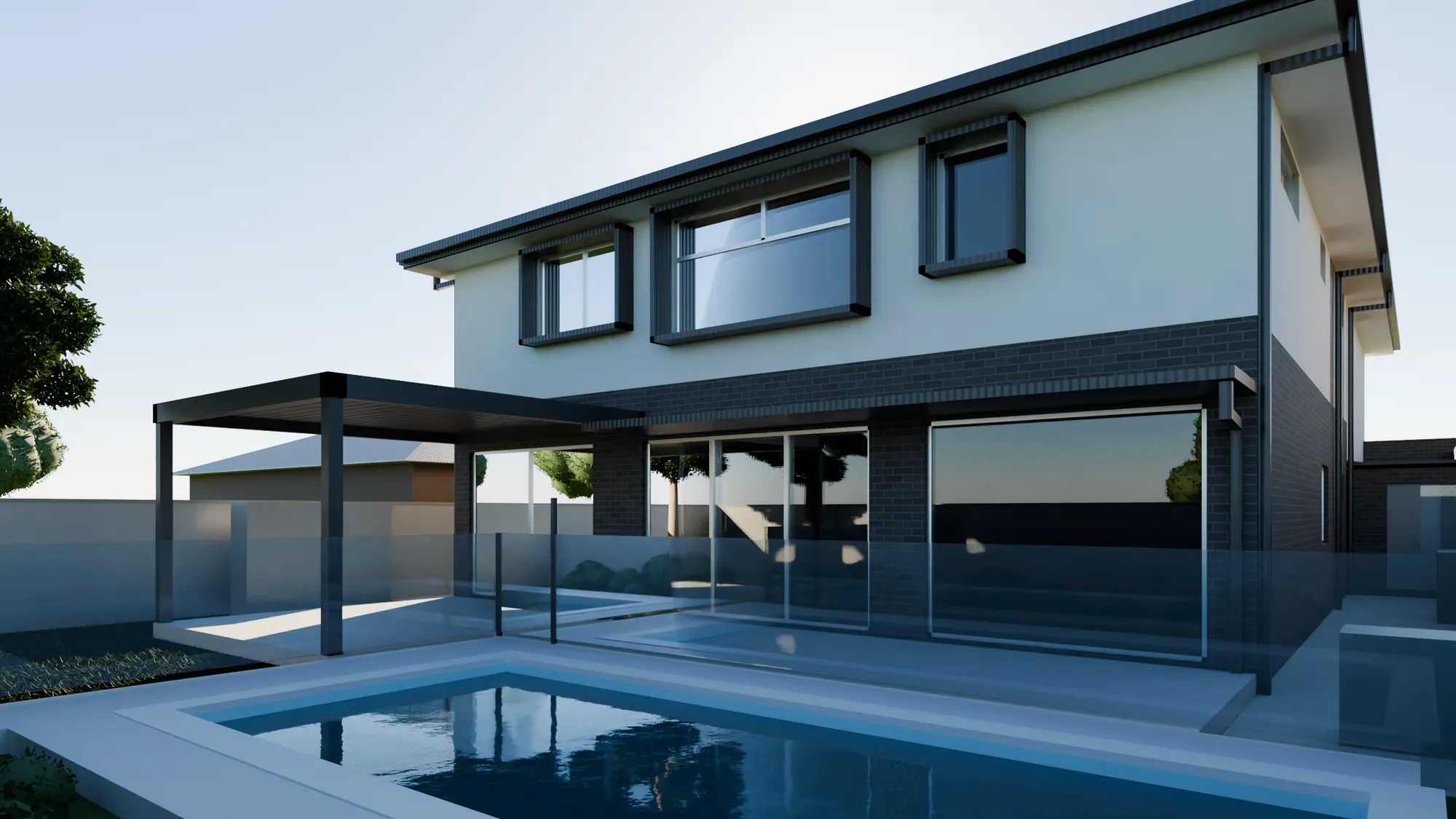 Yarrawonga House, rear pool and alfresco